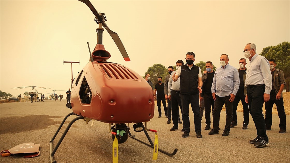 İnsansız helikopter, Manavgat yangınlarıyla mücadelede kullanıldı