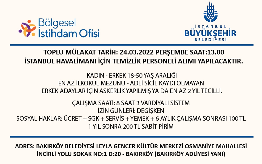 İBB MOBİL İSTİHDAM OFİSİ BAKIRKÖY’DE