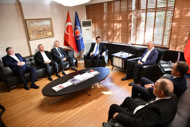 TÜRK-İŞ VE HAK-İŞ GENEL MERKEZLERİNE ZİYARET