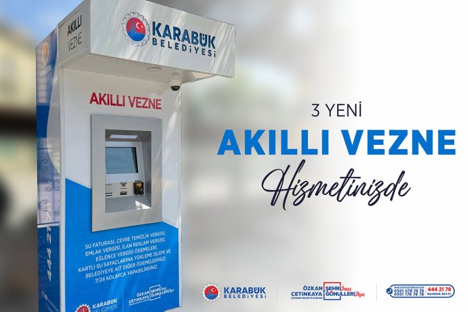 Karabük Belediyesi’nden Hizmette Kolaylık: Yeni Akıllı Vezneler Hizmete Girdi