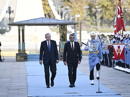 KKTC Cumhurbaşkanı Erhürman Cumhurbaşkanlığı Külliyesinde
