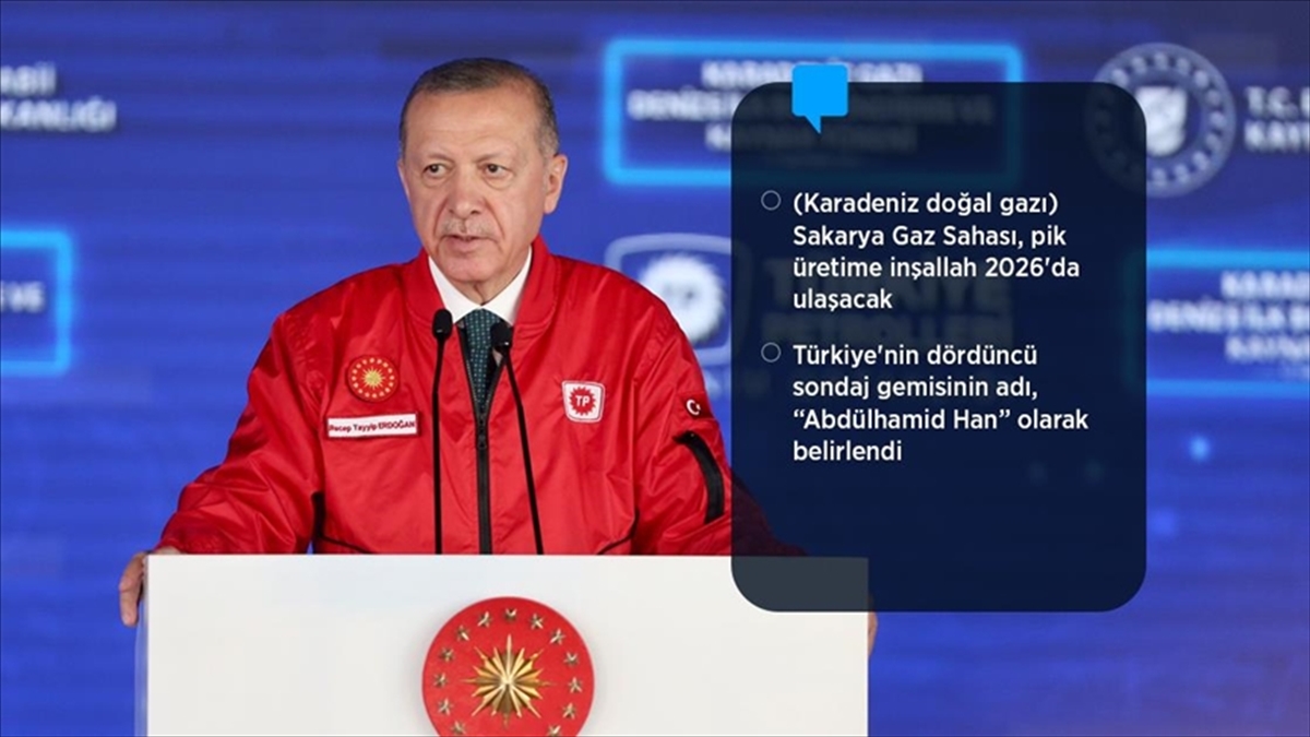 Cumhurbaşkanı Erdoğan: Karadeniz doğal gazını 2023’ün birinci çeyreğinde milli iletim sistemimize aktarmış olacağız
