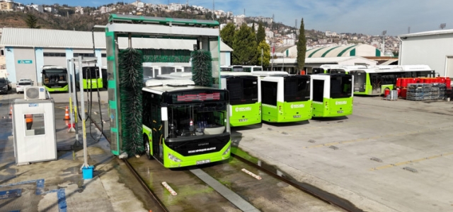 Otobüsler gri suyla yıkanıyor, litrelerce su tasarrufu sağlanıyor