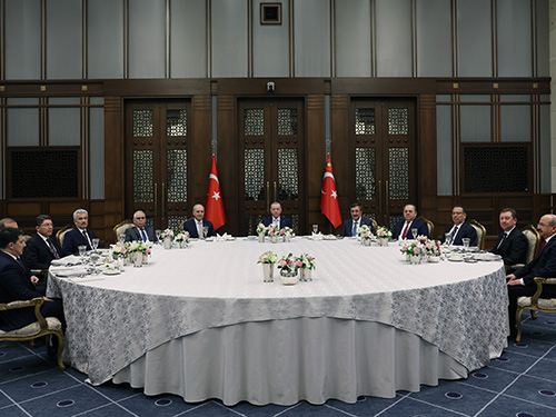 Cumhurbaşkanı Erdoğan, yasama, yürütme ve yargı organlarının temsilcileri ile bir araya geldi