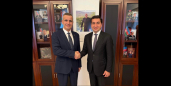 Hikmet Hacıyev, İletişim Başkan Yardımcısı Ferhat Pirinççi ve beraberindeki heyeti kabul etti